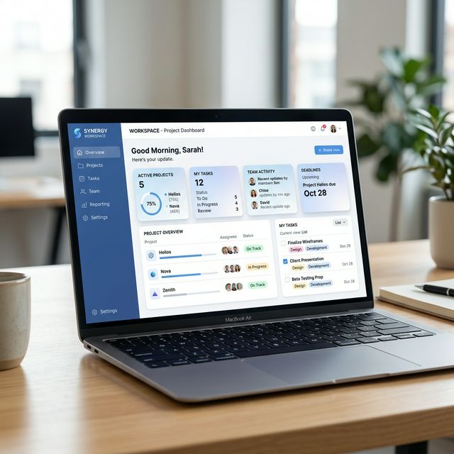 SyncTask Dashboard Mockup